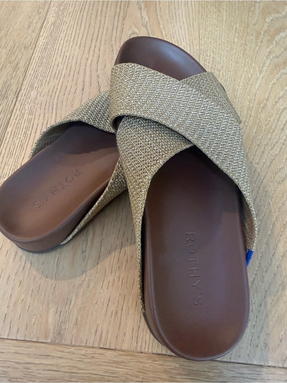 Rothy's Gold Weekend Slide Sandals for Women